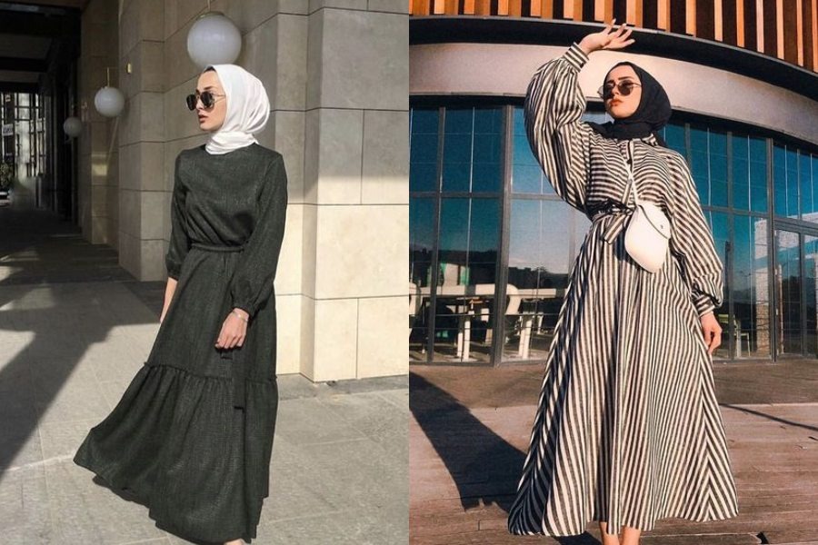 Hijab Modis dengan Celana Jeans Hitam: OOTD yang Trendi